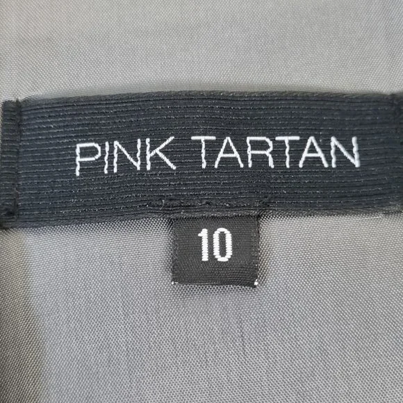 Pink Tartan Sleeveless Wool Blend Sheath Dress Size 10 - Picture 5 of 14